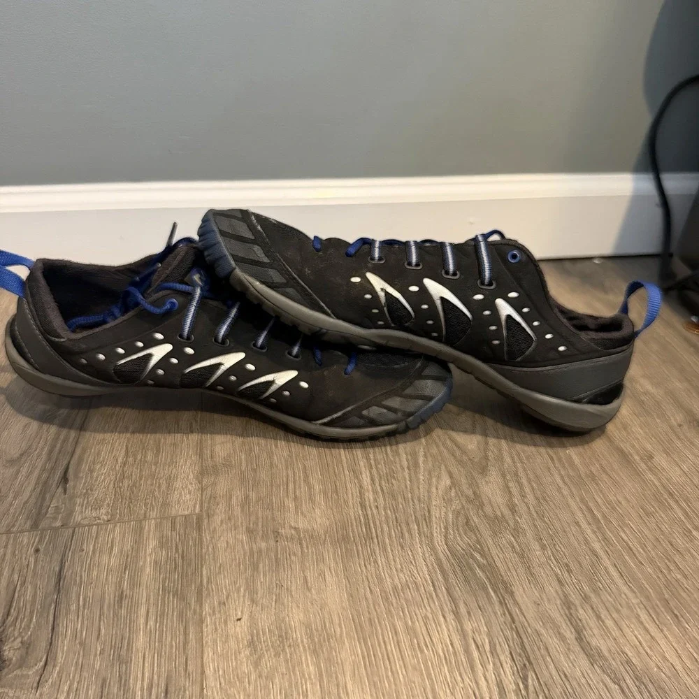 Merrell Mens Barefoot Shoes GORE-TEX Embark Glove Black Olympia Blue Size 12